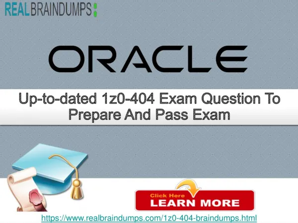 Pass your Oracle 1z0-404 Exam With (Realbraindumps.com)