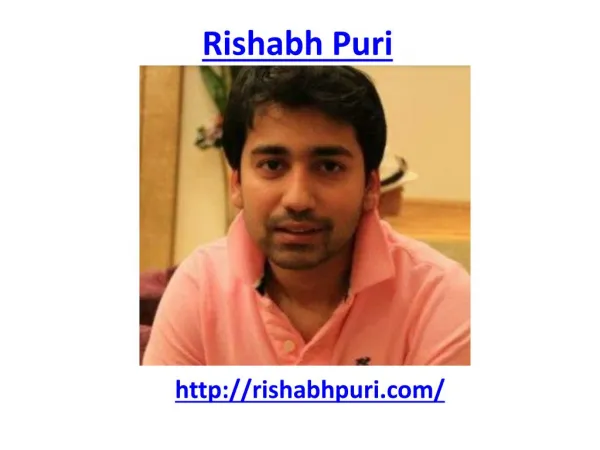 See the life journey of Mr rishabh puri