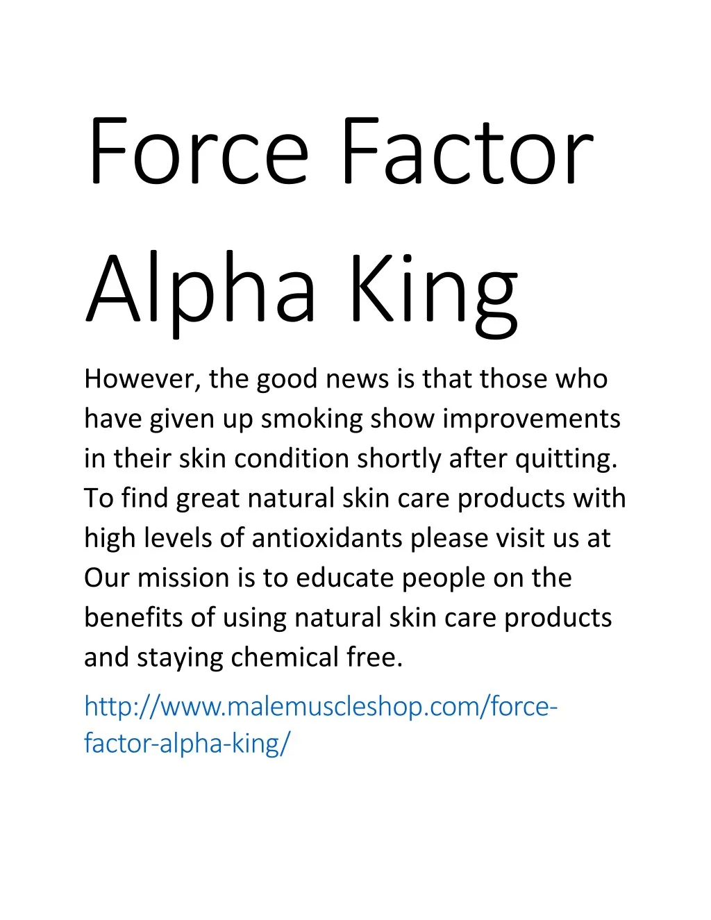 force factor alpha king