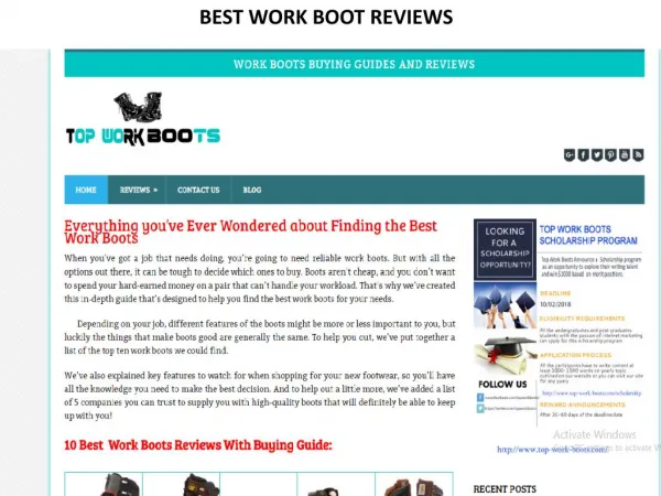 Best Work Boots Reviews