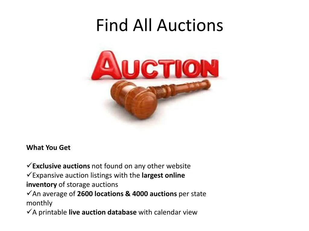 find all auctions