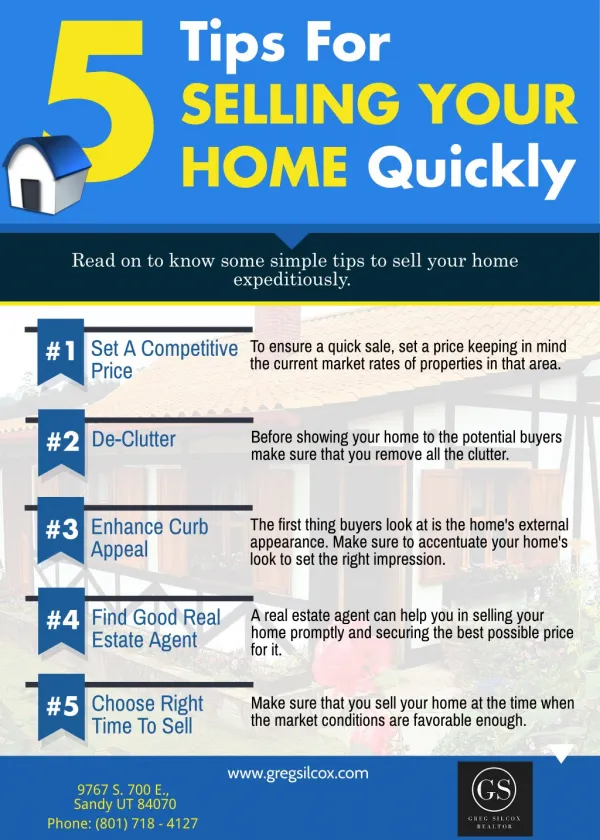5 Tips For Selling Your Home Quickly