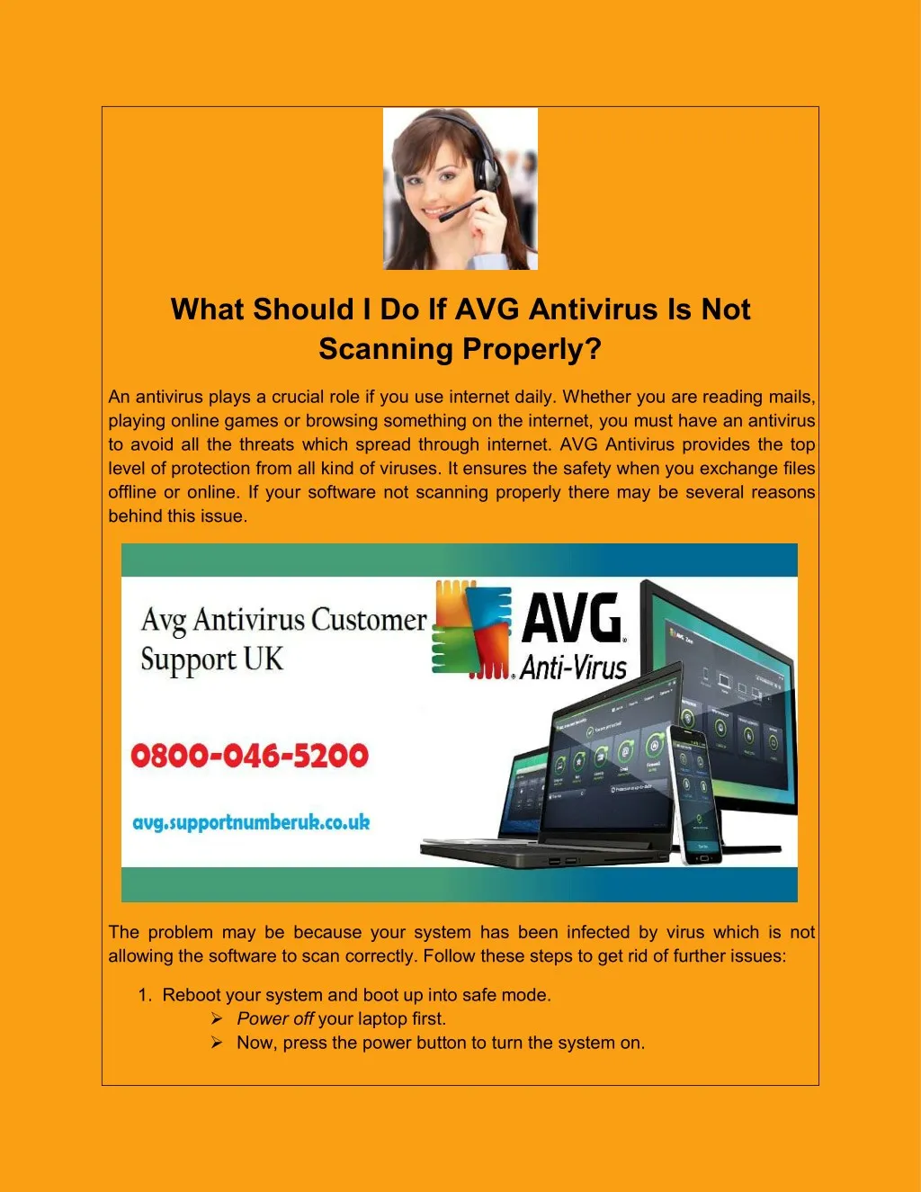 what should i do if avg antivirus is not scanning