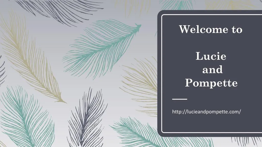 welcome to lucie and pompette