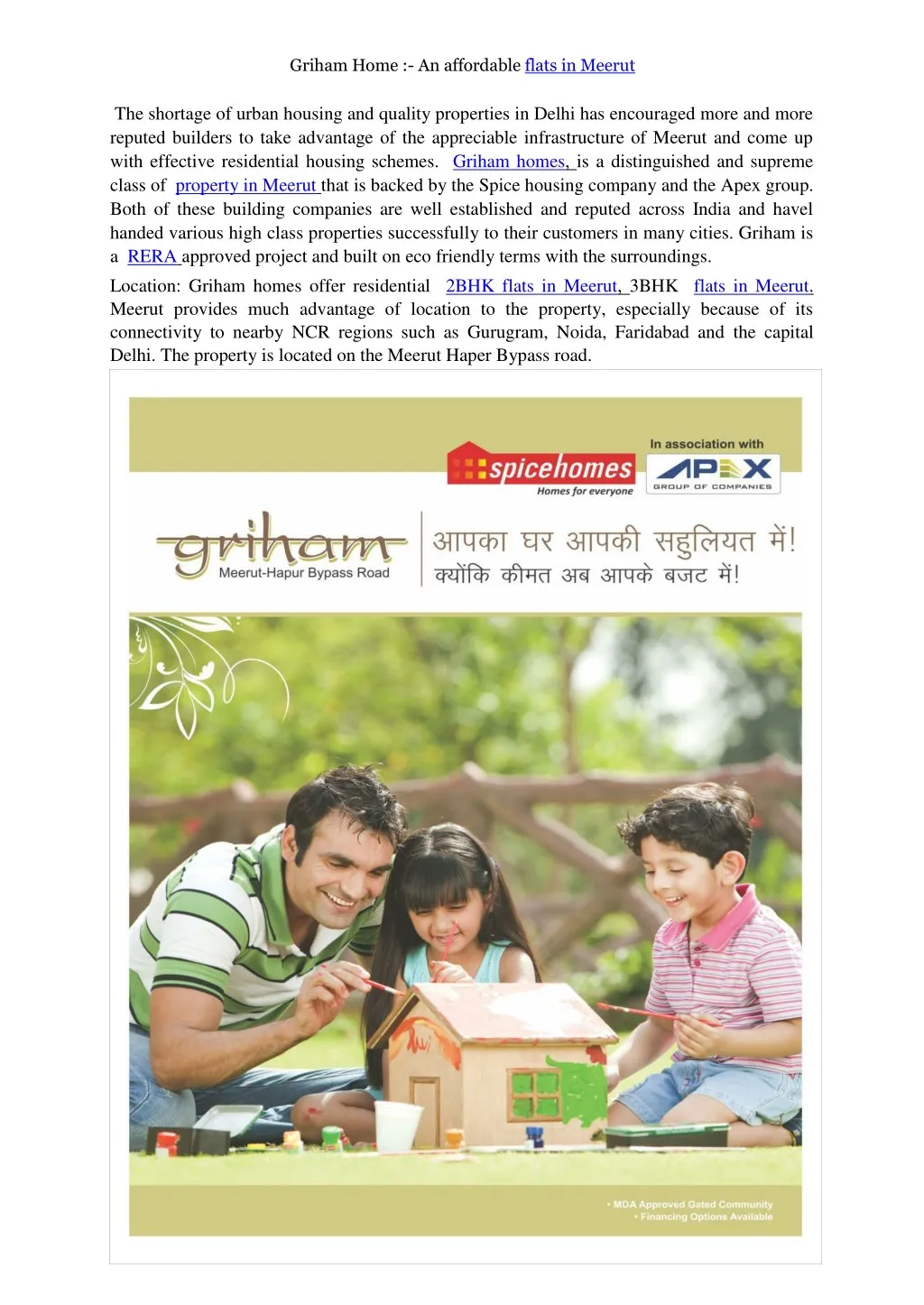 griham home an affordable flats in meerut