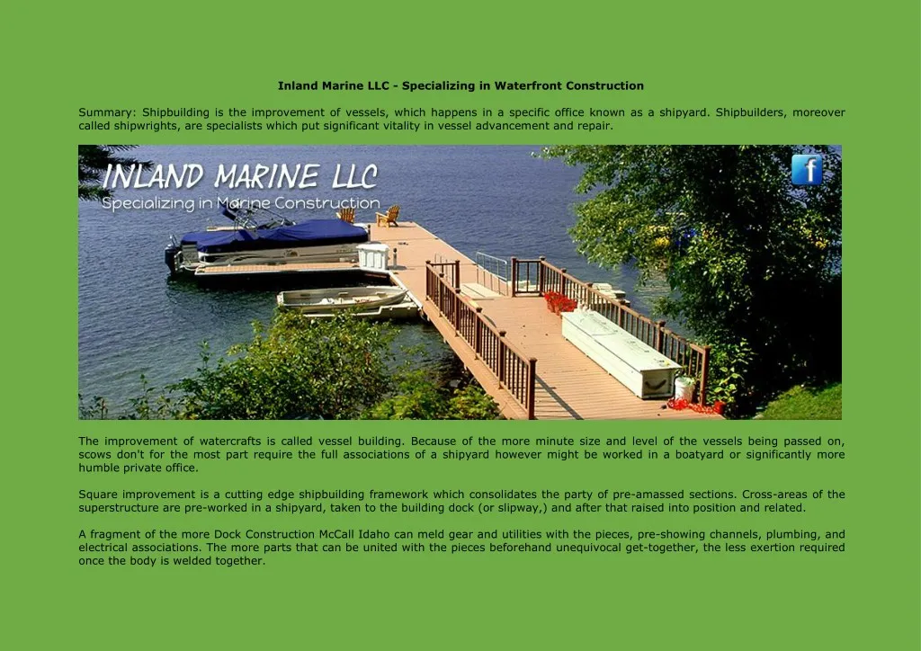 inland marine llc specializing in waterfront