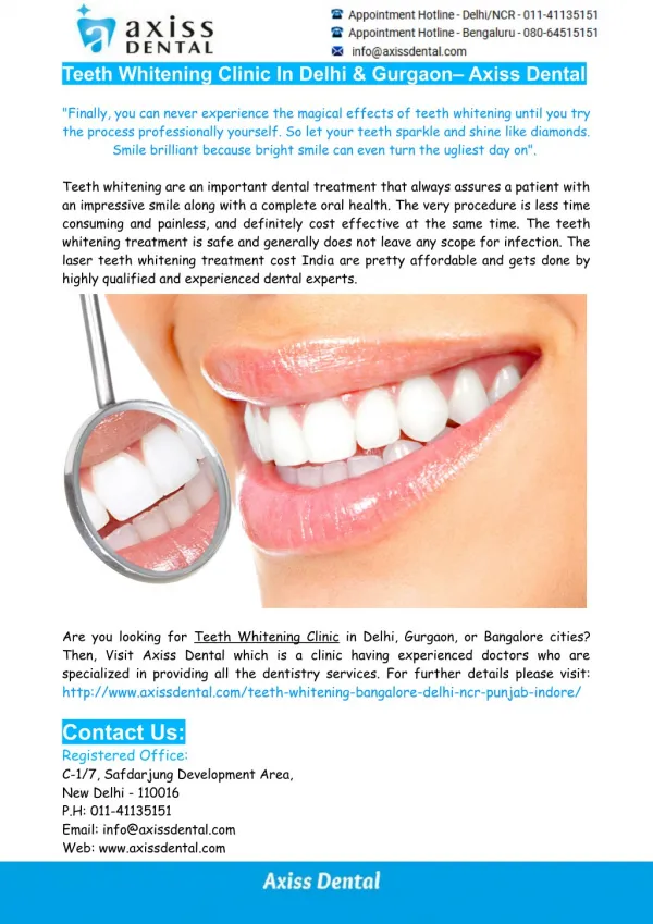 Laser Teeth Whitening In India-Teeth Whitening Clinic In Gurgaon