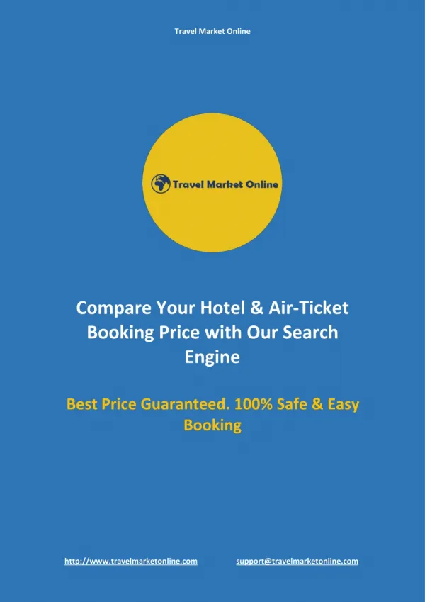 Compare Hotels & Flight Booking Price - Travel Market Online