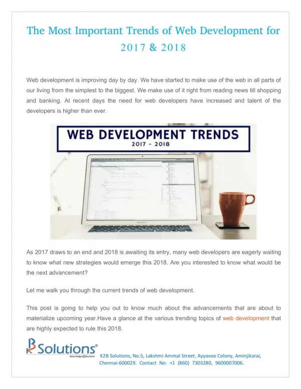 Current Trends in Web Development: Web Design Standards