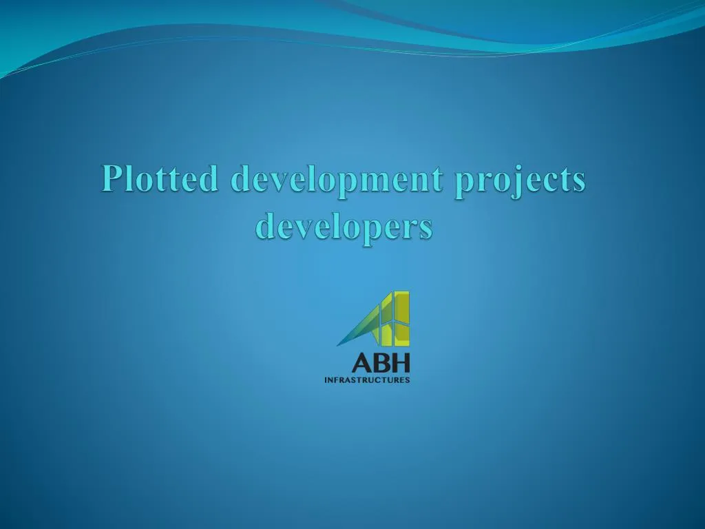 plotted development projects developers