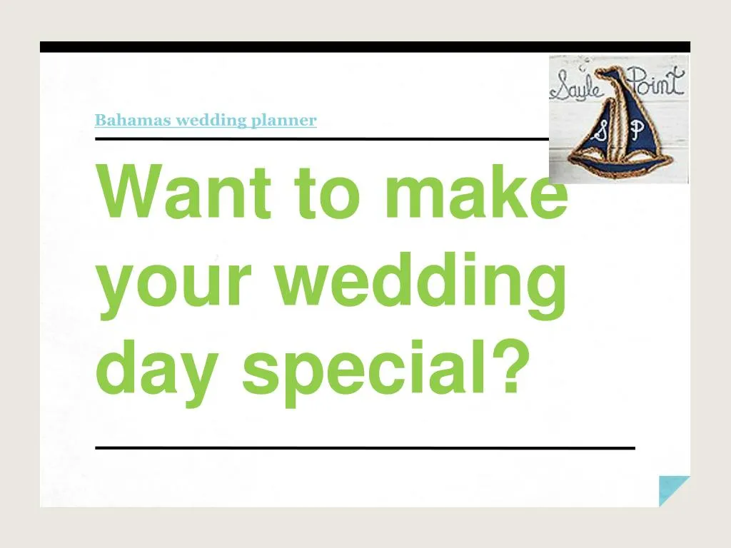 bahamas wedding planner