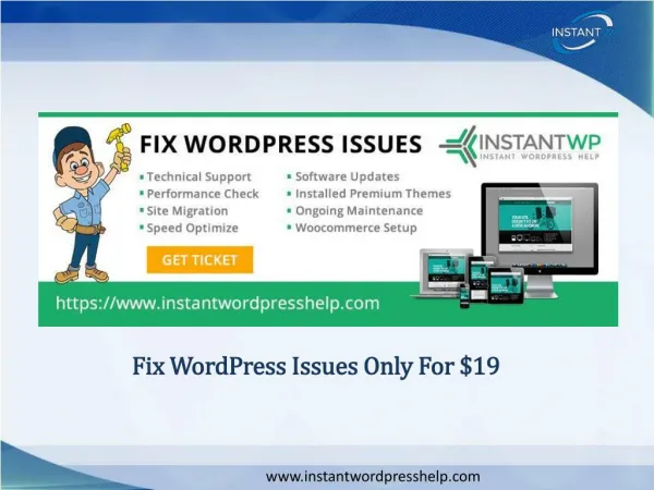 Fix WordPress Issues only for $19