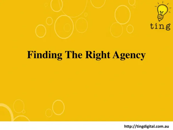 Finding The Right Agency