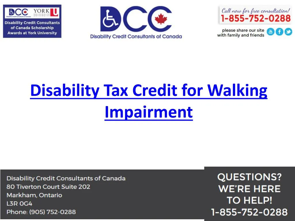 disability tax credit for walking impairment