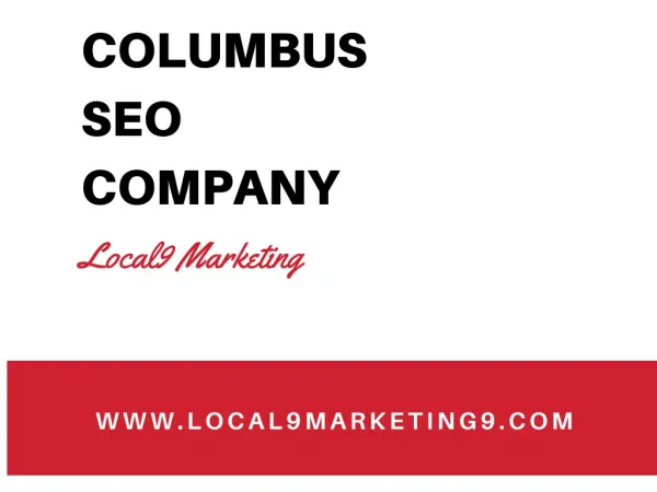 Columbus SEO Company and SEO Consultant - Local9 Marketing