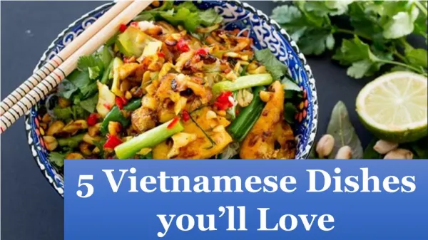 5 Vietnamese Dishes you’ll Love