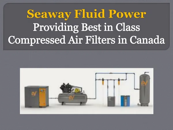 Seaway Fluid Power - Providing Best in Class Compressed Air Filters in Canada