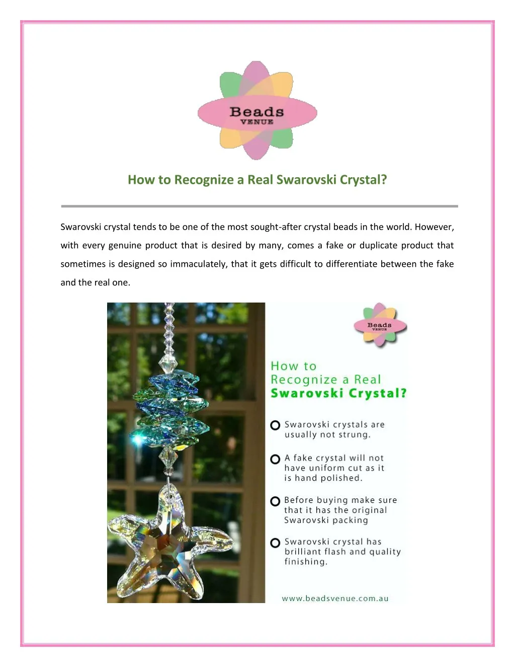 how to recognize a real swarovski crystal