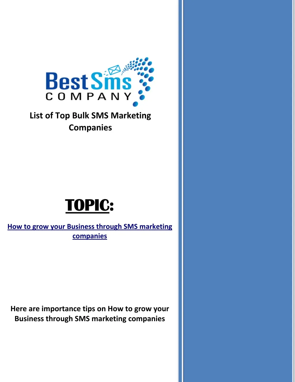 list of top bulk sms marketing companies