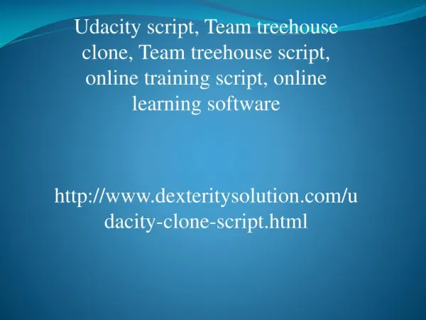 Udacity script, Team treehouse clone, Team treehouse script, online training script, online learning software