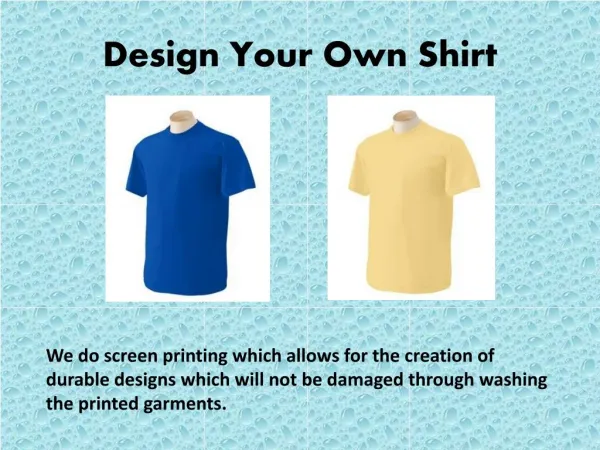 Design Your Own Shirt at Pro Ink Screen Printing