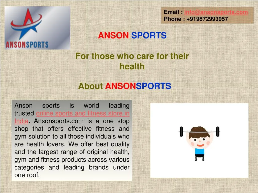 email info@ansonsports com phone 919872993957