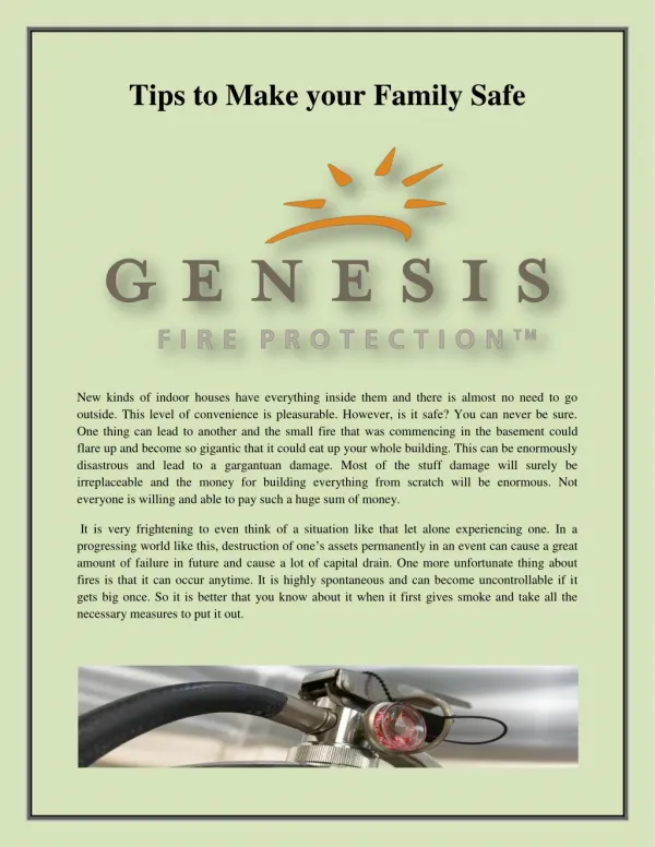 Tips to Make your Family Safe