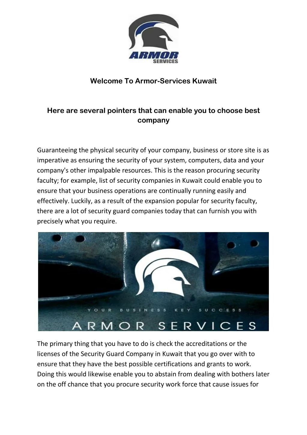 welcome to armor services kuwait