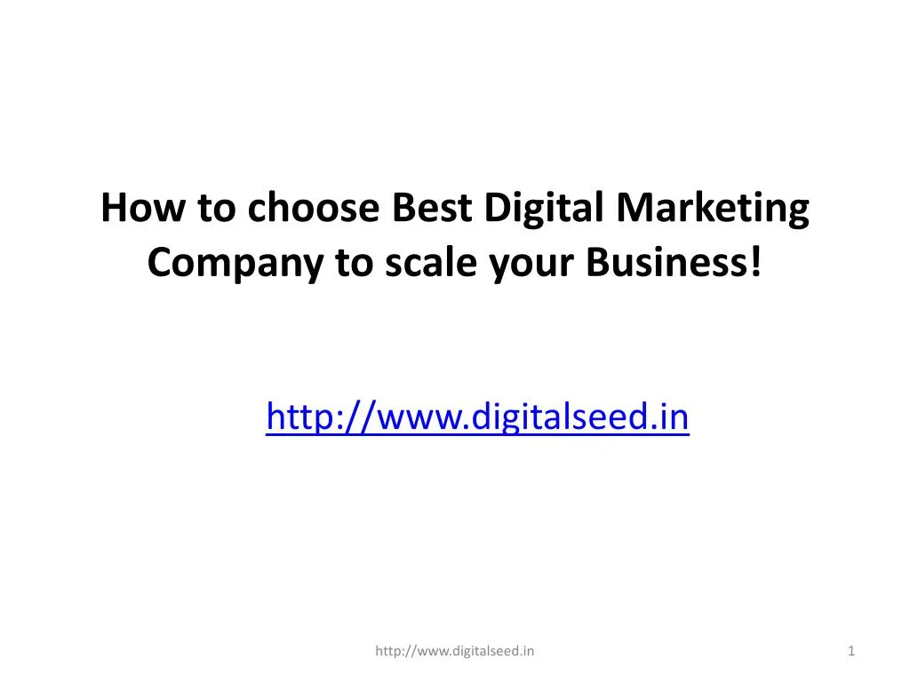 how to choose best digital marketing company