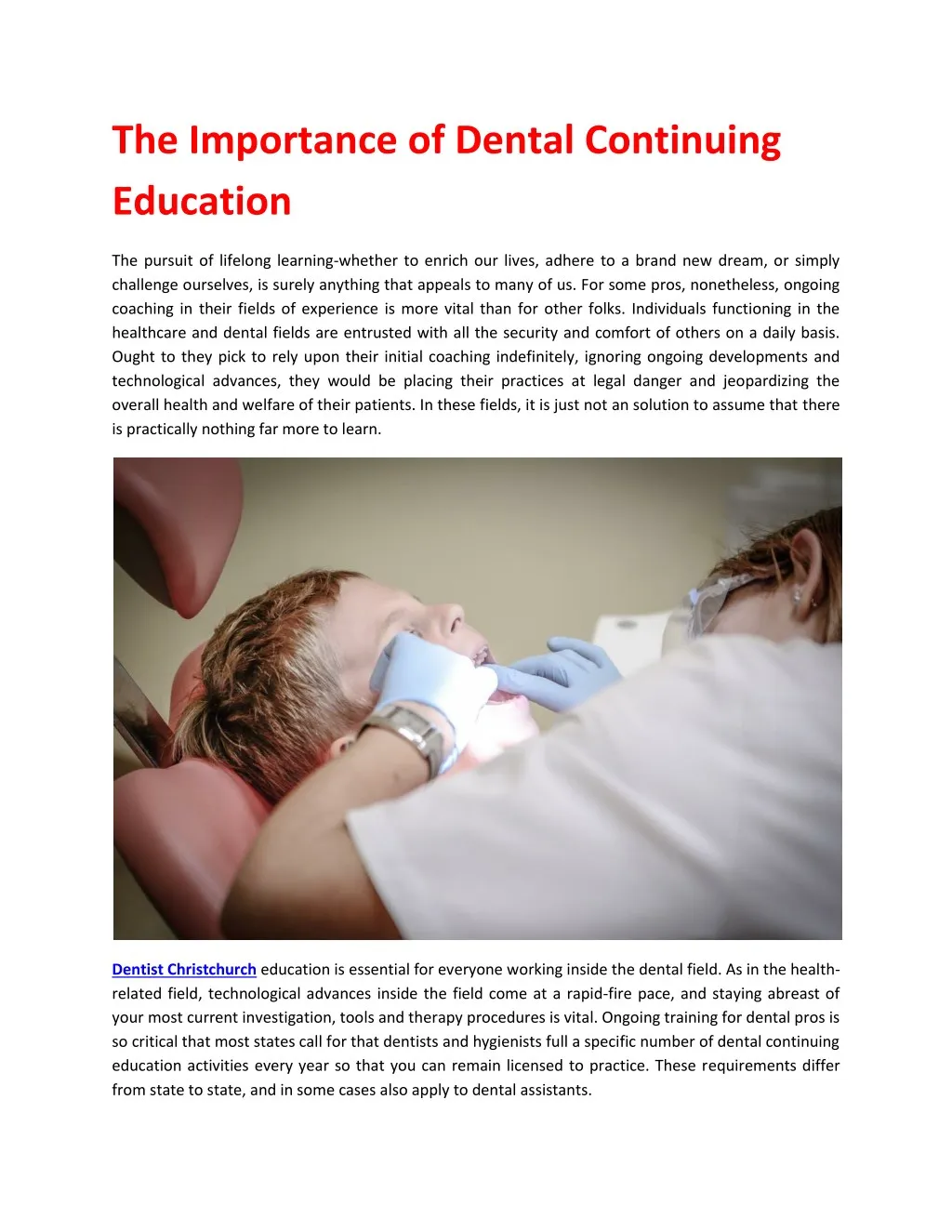 the importance of dental continuing education