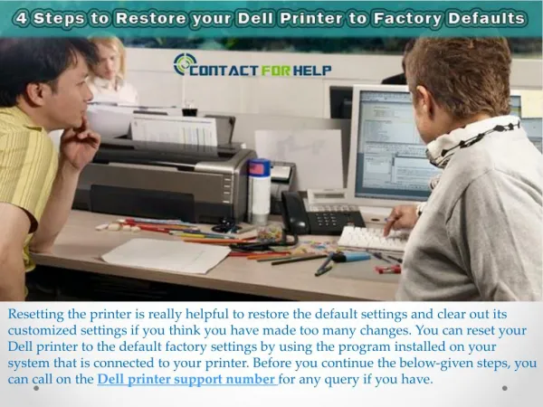 4 Steps to Restore your Dell Printer to Factory Defaults