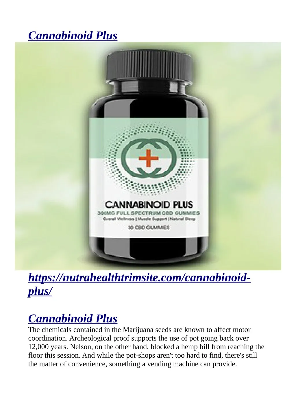 cannabinoid plus