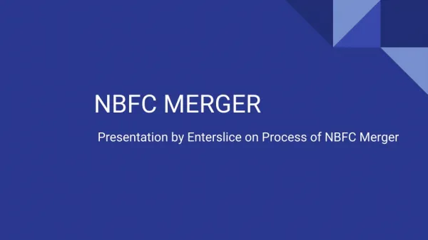 NBFC Merger Process in India