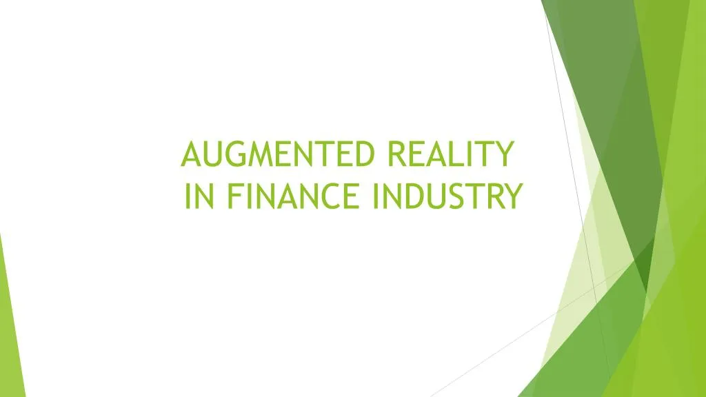 augmented reality in finance industry