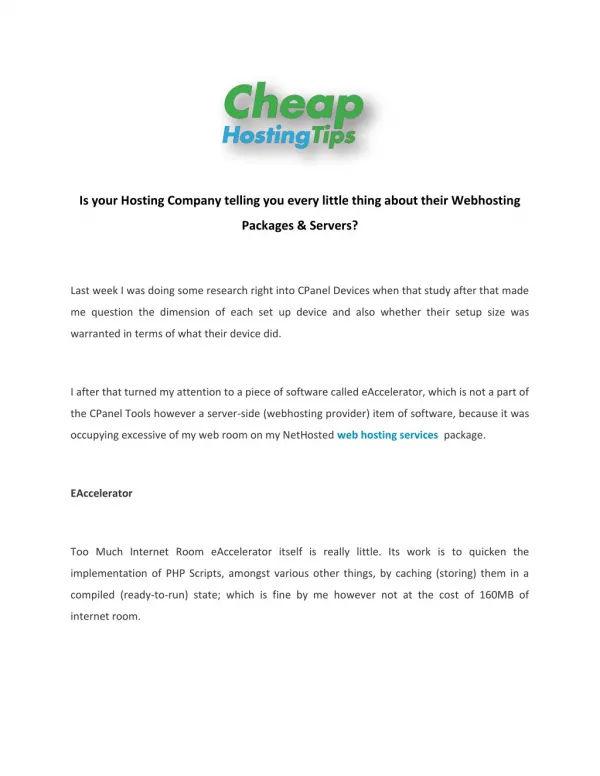 Web Hosting Services Provider | Web Hosting Packages | Cheap Hosting Tips