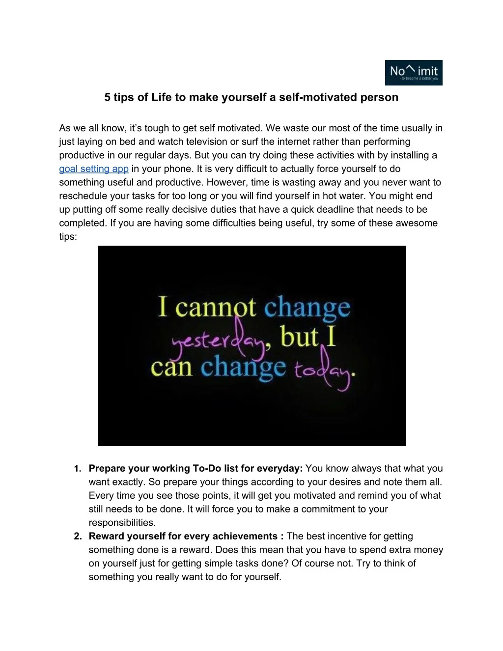 5 tips of life to make yourself a self motivated
