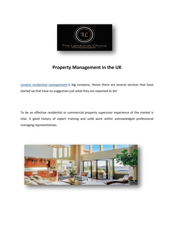 East London Residential Property Management Agency | The Landlords Choice