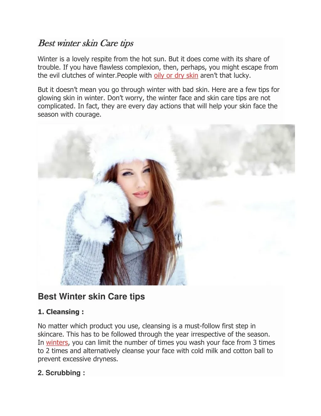 best best winter winter skin care tips skin care