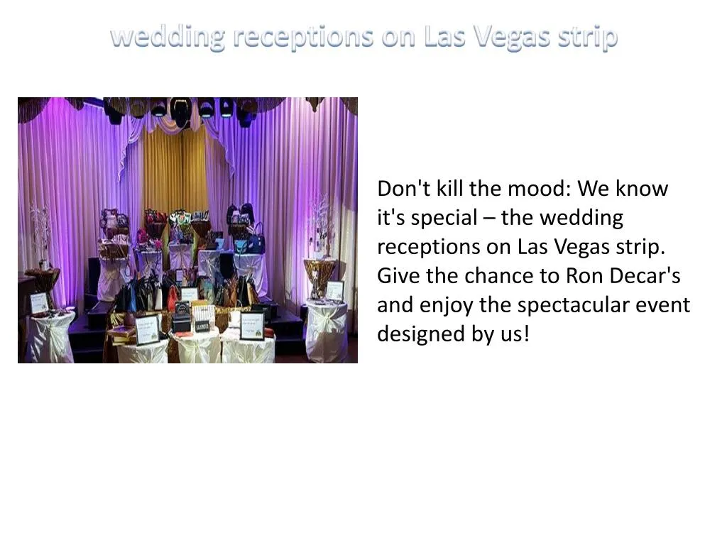 wedding receptions on las vegas strip