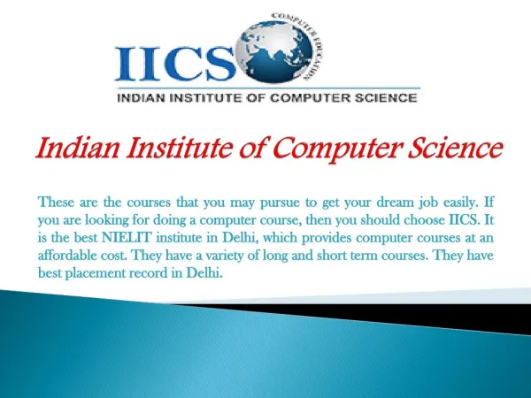 Get the best It Training Institutes In Delhi with best prices – IICS India