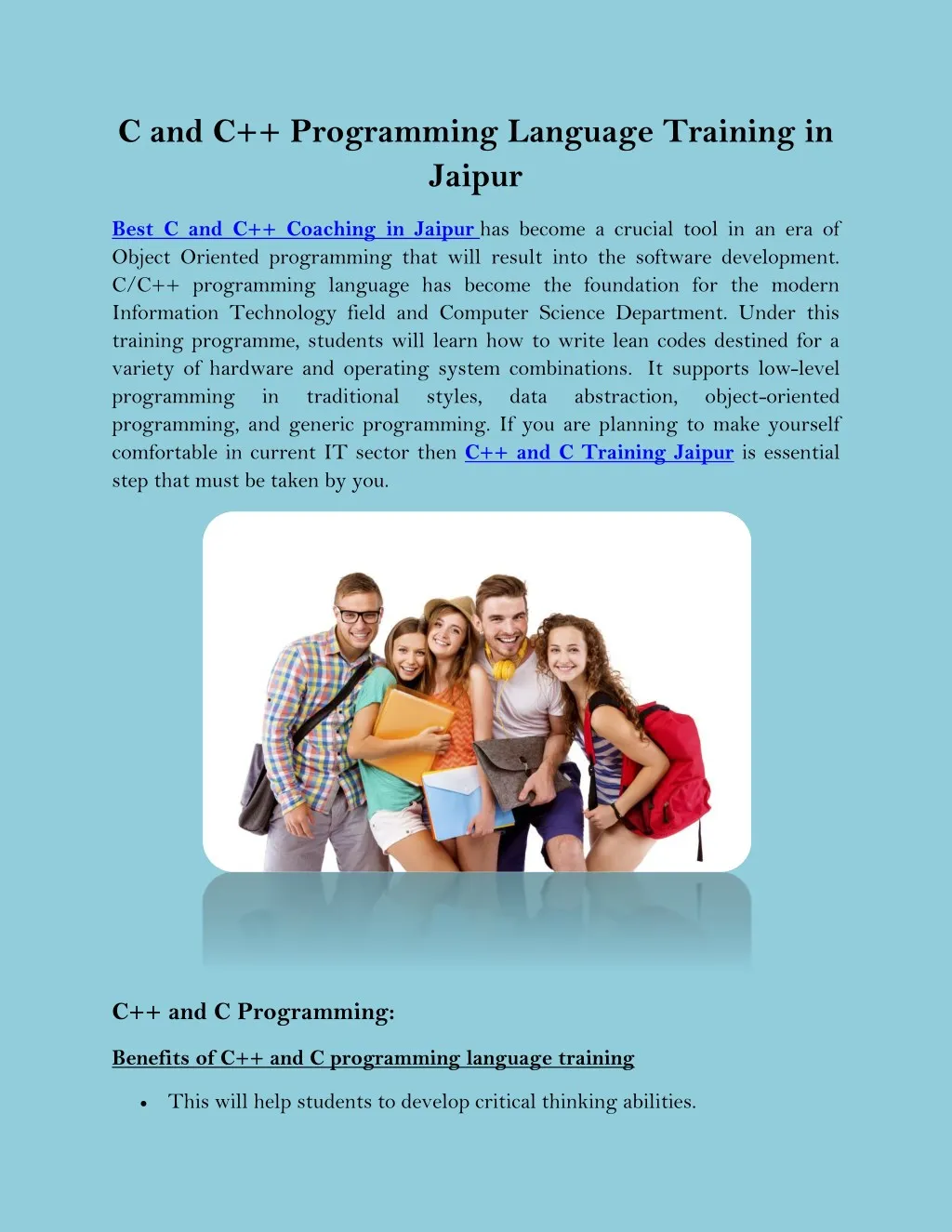 c and c programming language training in jaipur