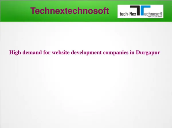 High demand for website development companies in Durgapur