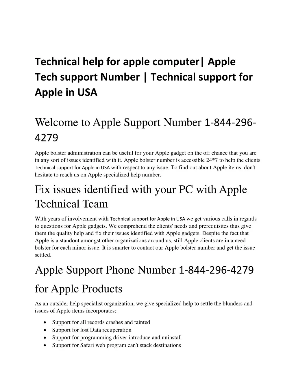 technical help for apple computer apple tech