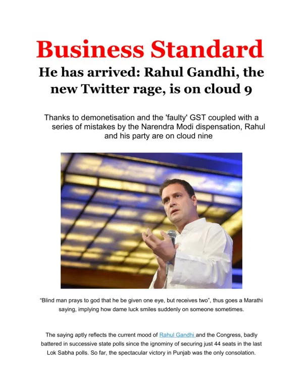 He has arrived: Rahul Gandhi, the new Twitter rage, is on cloud 9