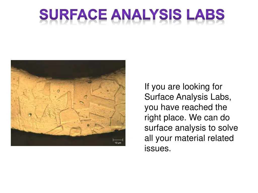 surface analysis labs