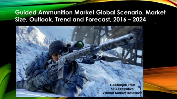 Guided Ammunition Market Global Scenario, Market Size, Outlook, Trend and Forecast, 2016 – 2024