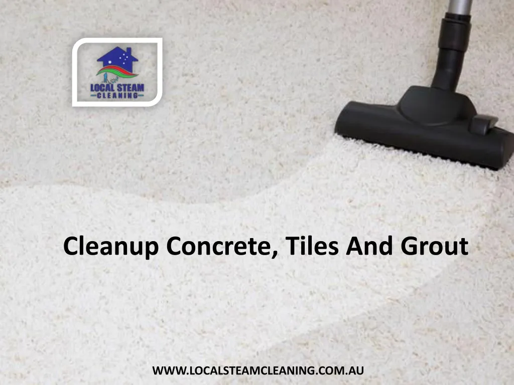 cleanup concrete tiles and grout