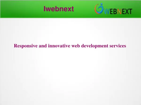 Responsive and innovative web development services