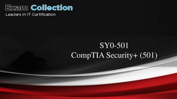 CompTIA Security practice test for SY0-501 - SY0-501 Exam Questions