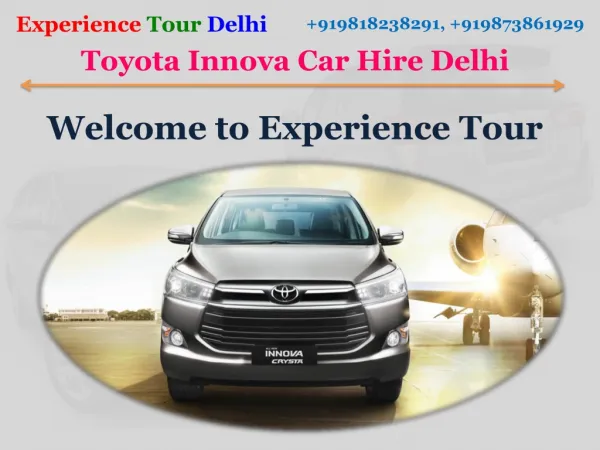 Hire innova in Delhi for tour package